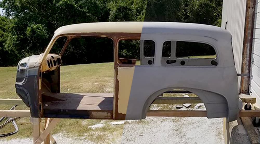 Automotive dust-free blasting and restoration project by Lakelands (project 6)