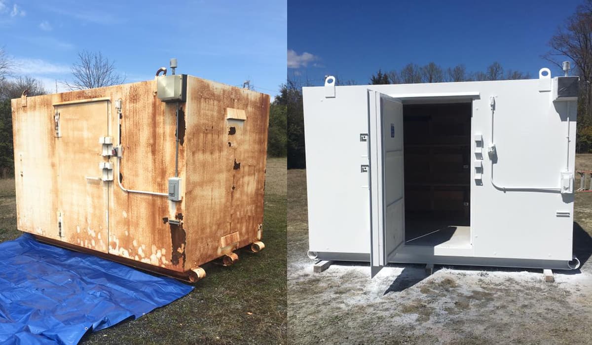 Industrial dust-free blasting and restoration project by Lakelands (project 1)