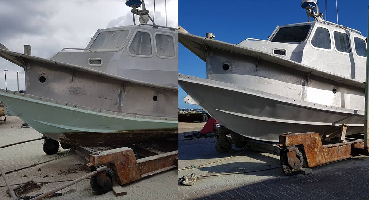 Marine dust-free blasting and restoration project by Lakelands (project 7)